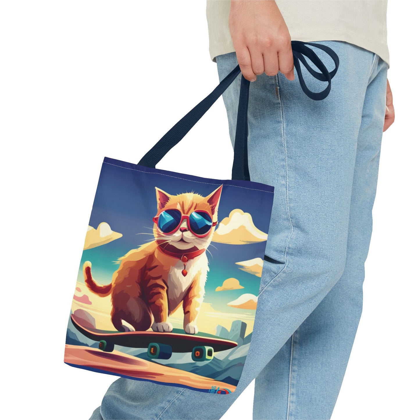 Everything Tote - cat on skateboard