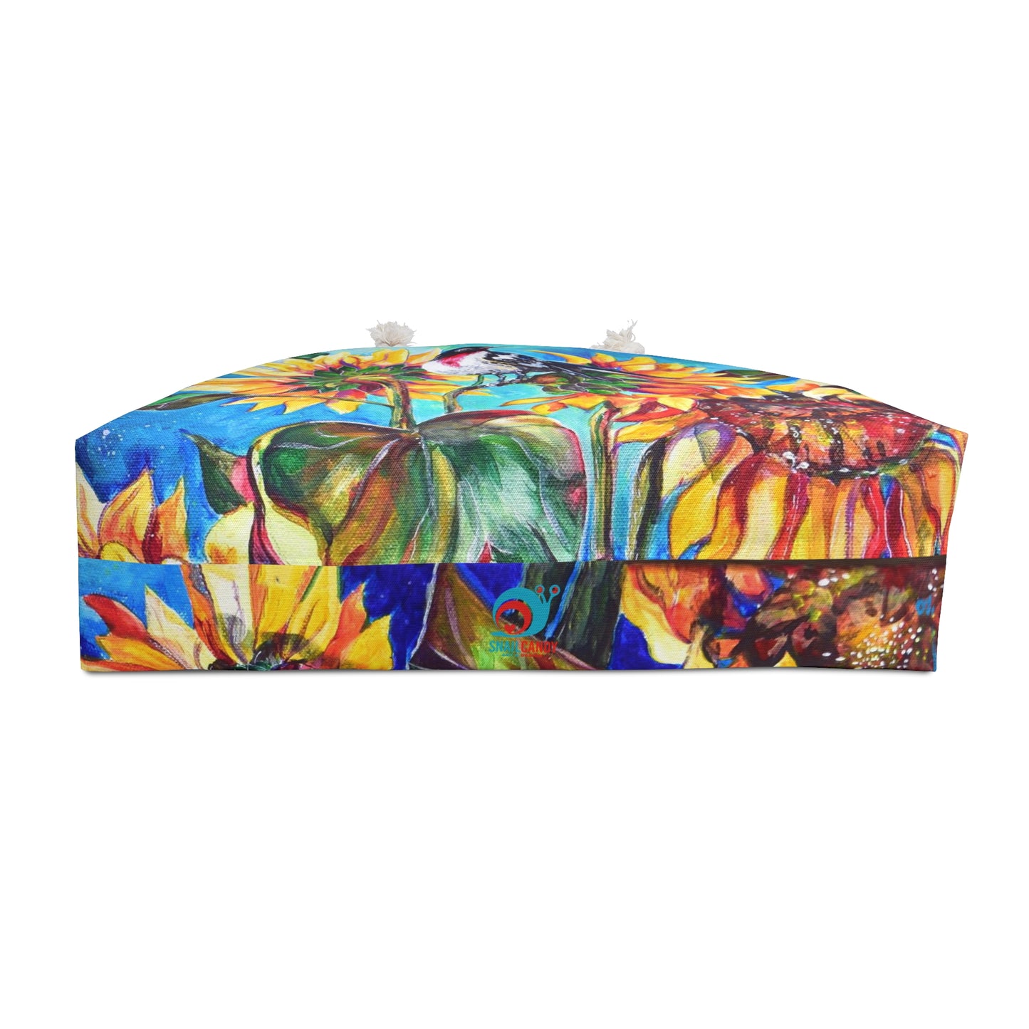 Grab it Bag - art "Late Summer Harvest" sunflowers, birds