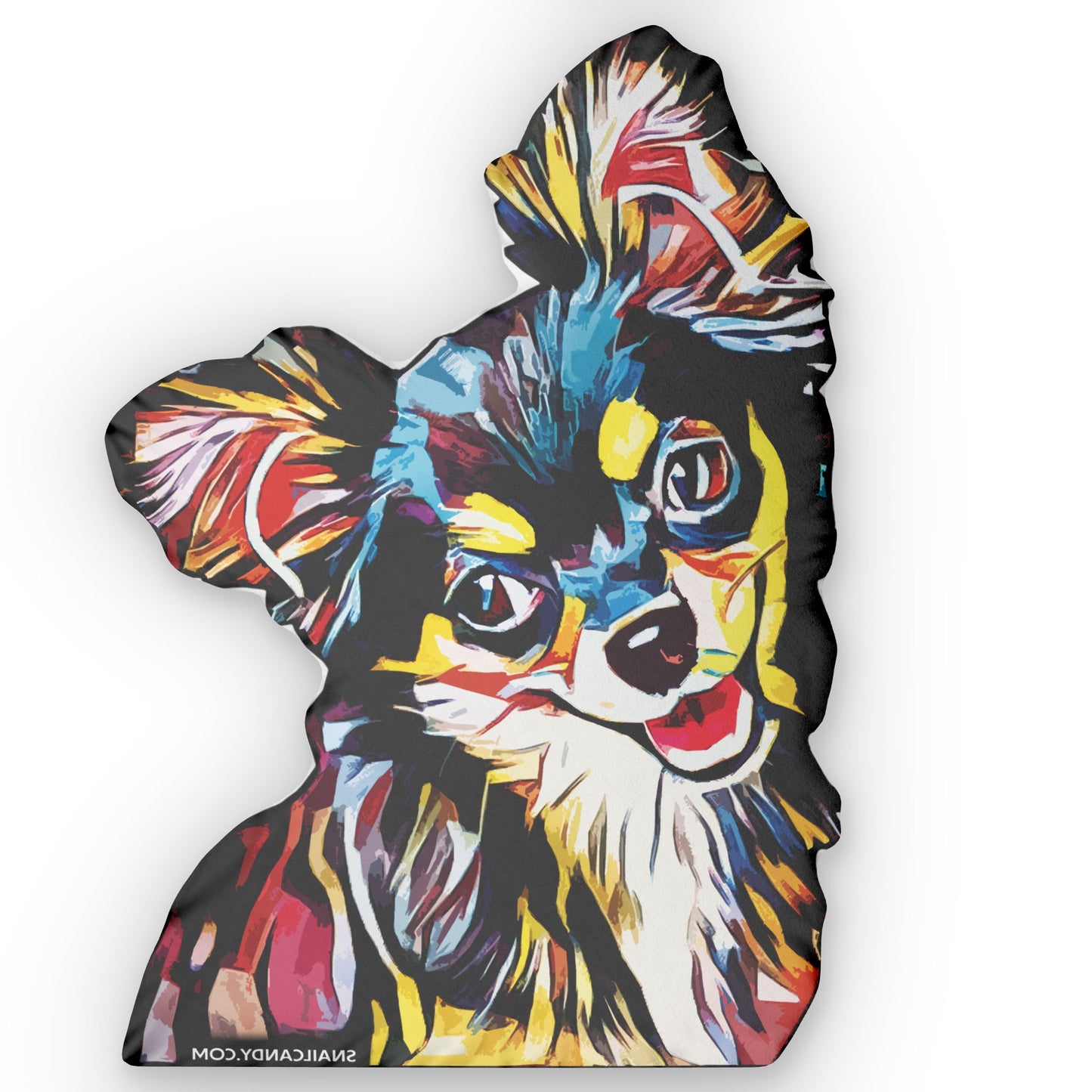 Colorful Chihuahua Shaped Pillow