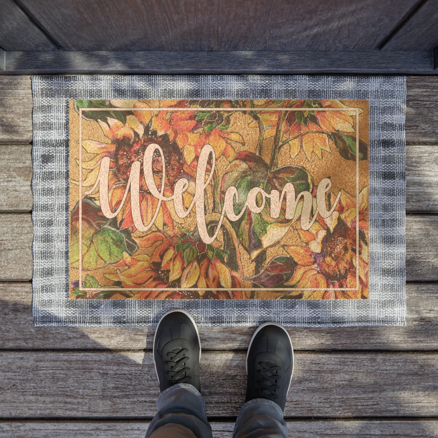 Doormat with Sunflowers