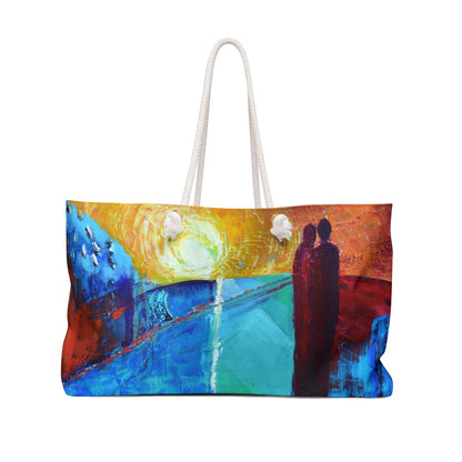 Weekender Bag with art, 'What Was Then'