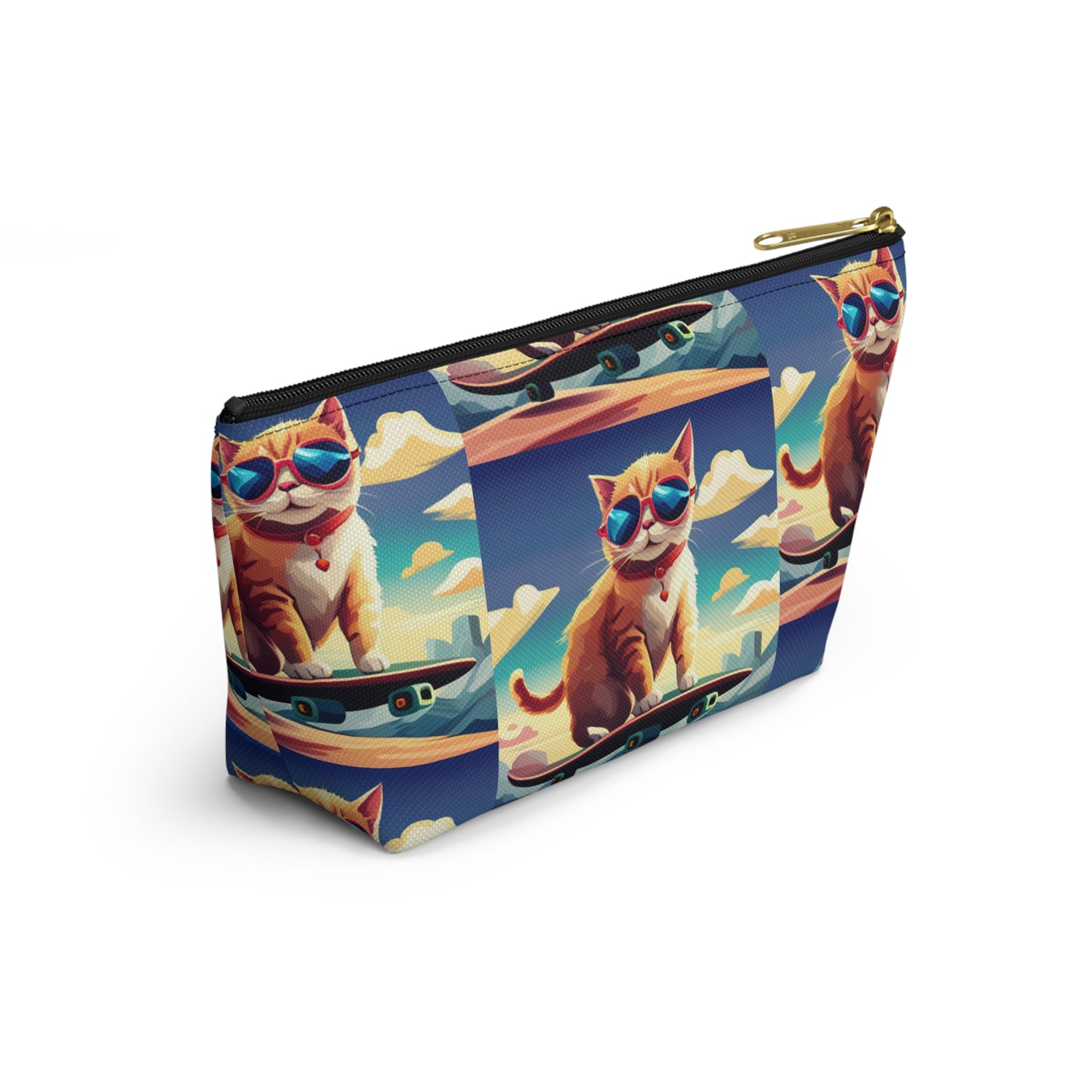 Travel zipper bag - Skatin' Kitty