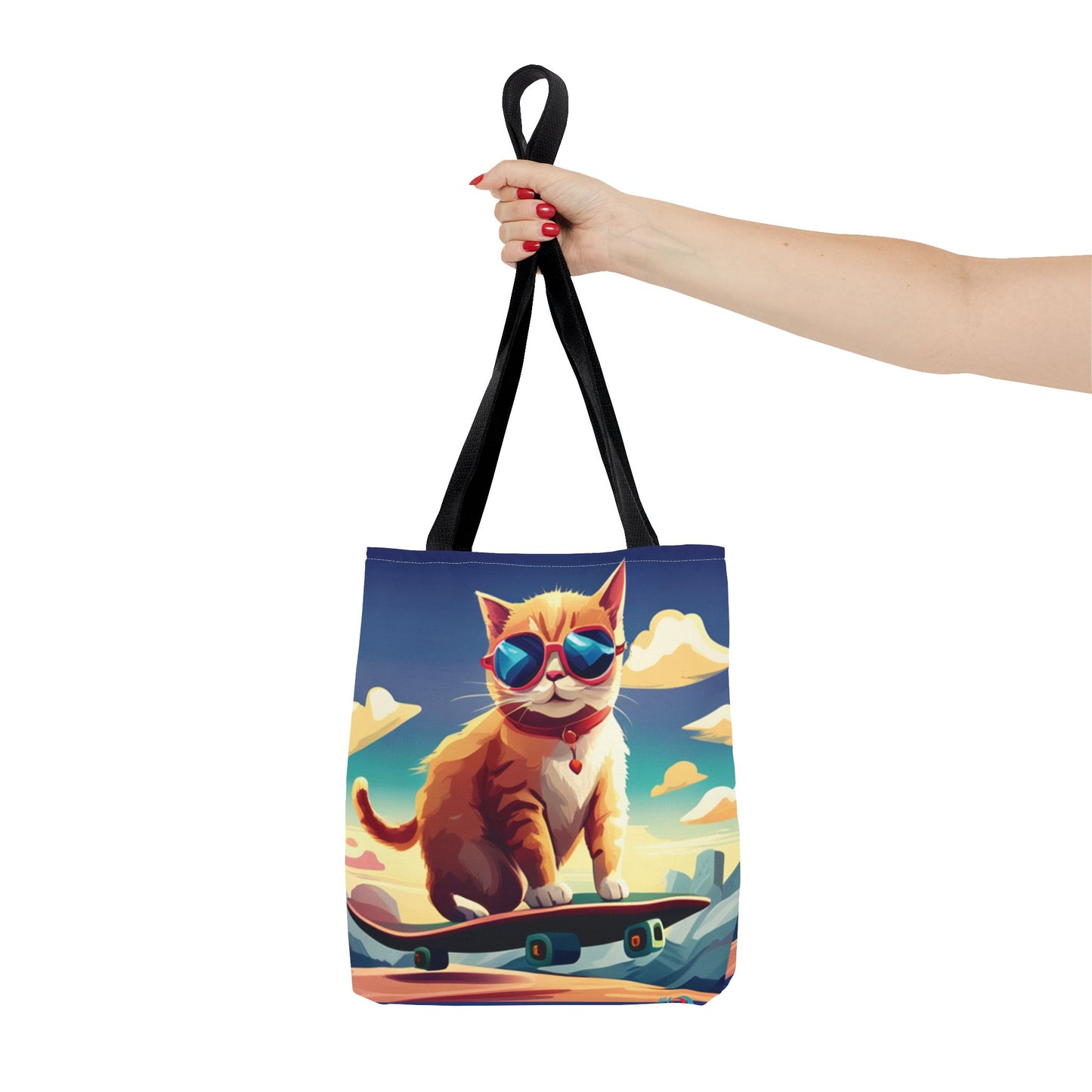 Everything Tote - cat on skateboard