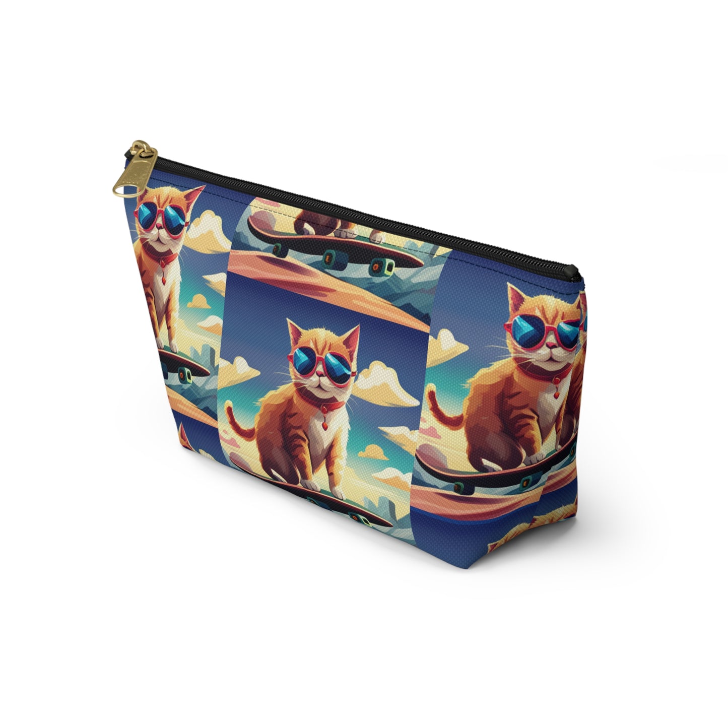 Travel zipper bag - Skatin' Kitty
