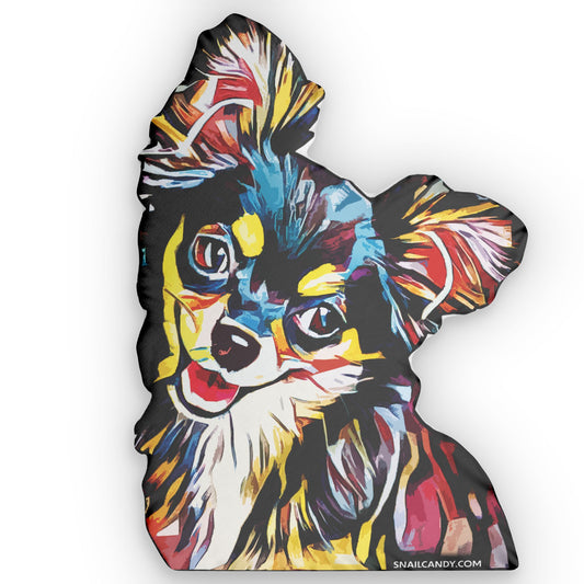 Colorful Chihuahua Shaped Pillow