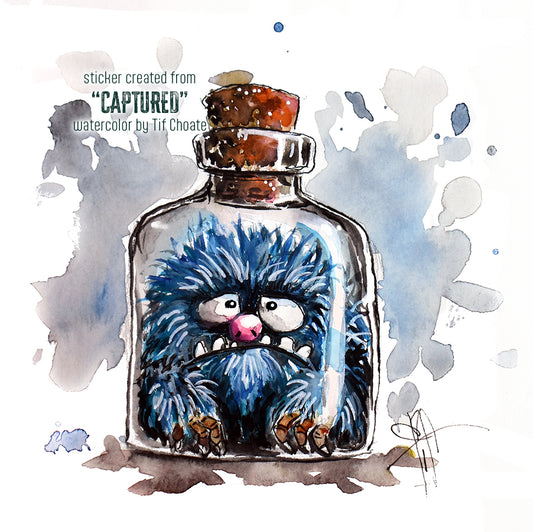 "CAPTURED" Sticker