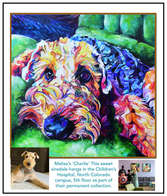 Airdale Dog Portrait - Wall Art Prints