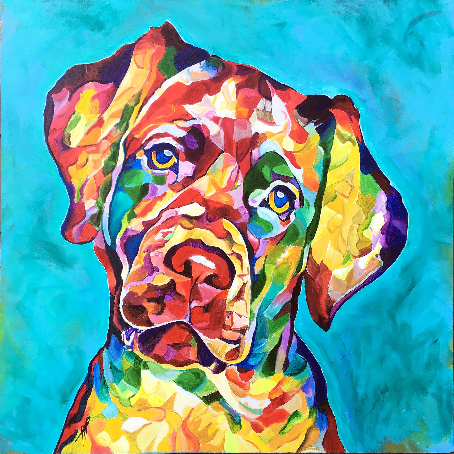 'Do You Love Me', Yellow Labrador portrait