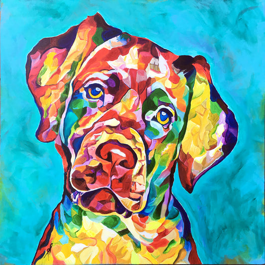 'Do You Love Me', Yellow Labrador portrait