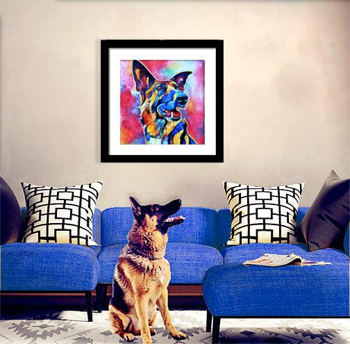 German Shepherd portrait - Wall Art Prints