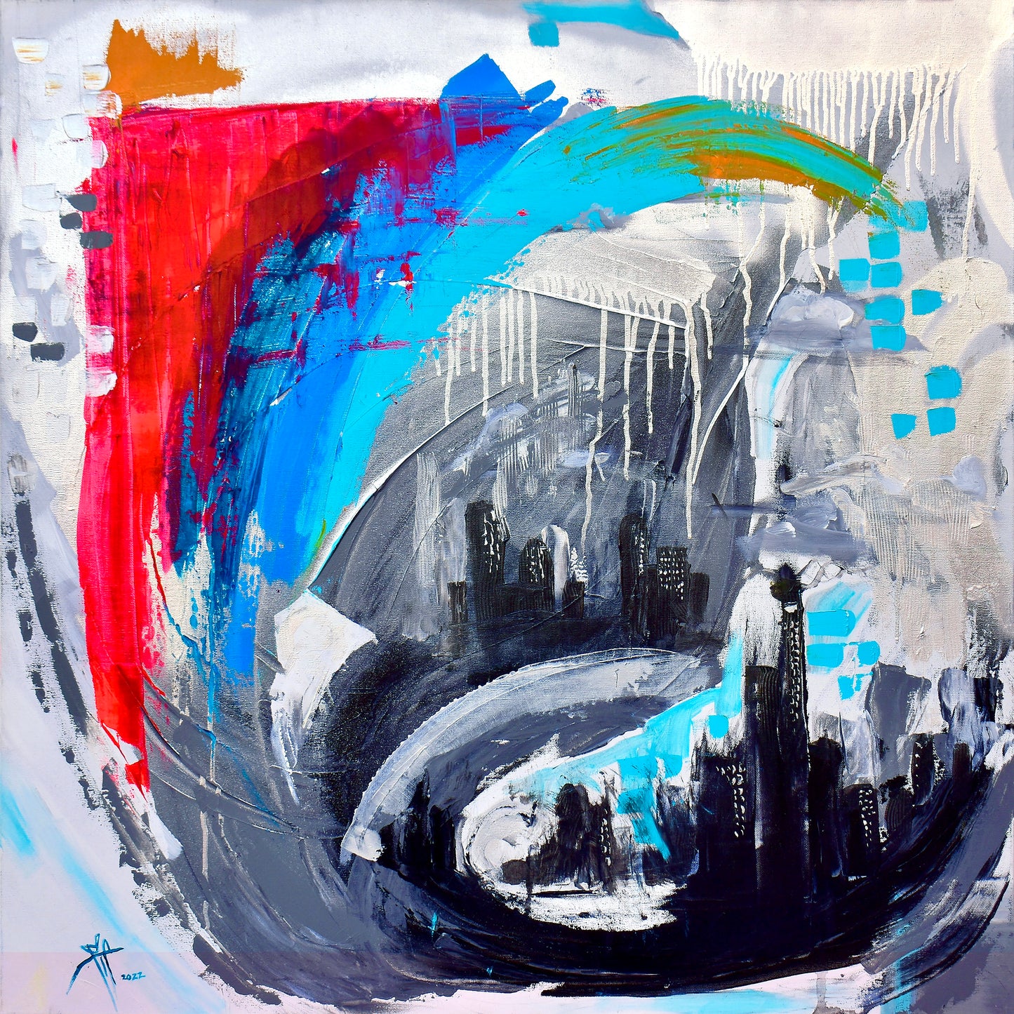 'Chicago Tempest', abstract painting