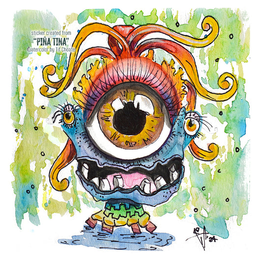 Piña Tina Sticker