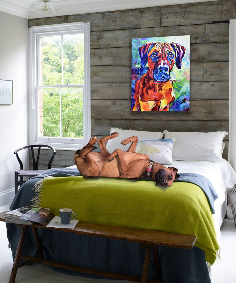 Rhodesian Ridgeback Dog Portrait - Wall Art Prints