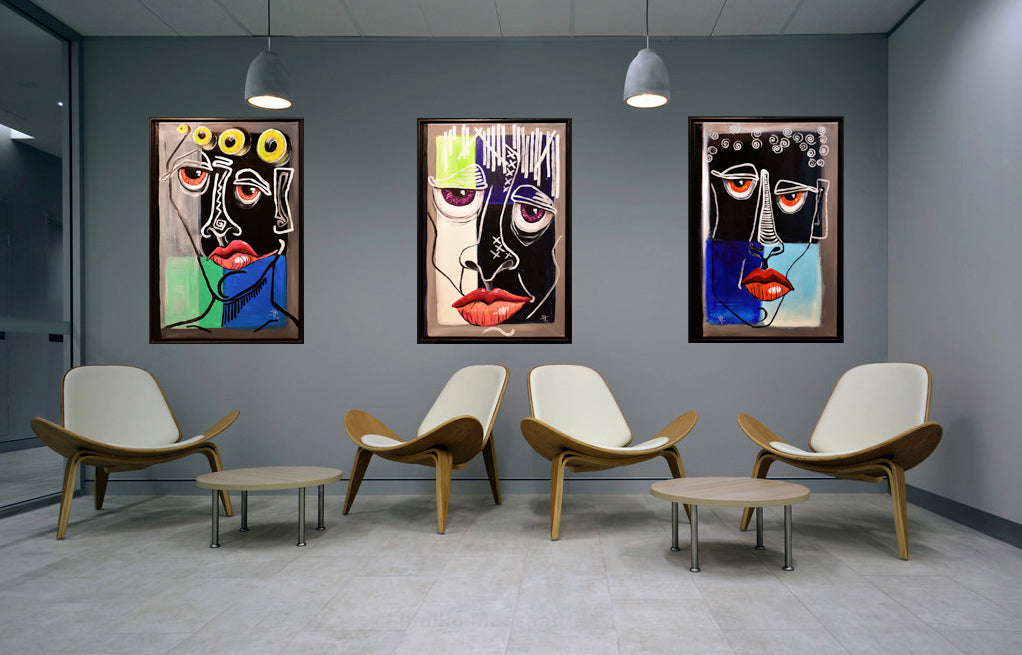 'Roman' 20x30 inch canvas framed