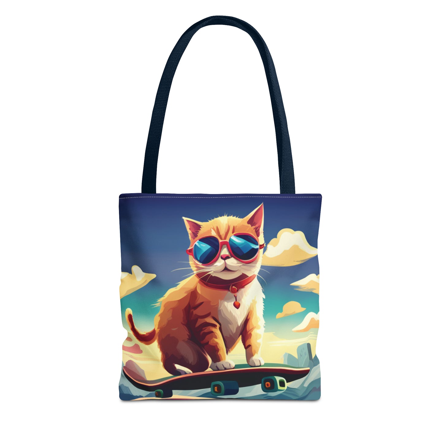 Shopping Bags - Reusable Bag with Skatin' Kitty
