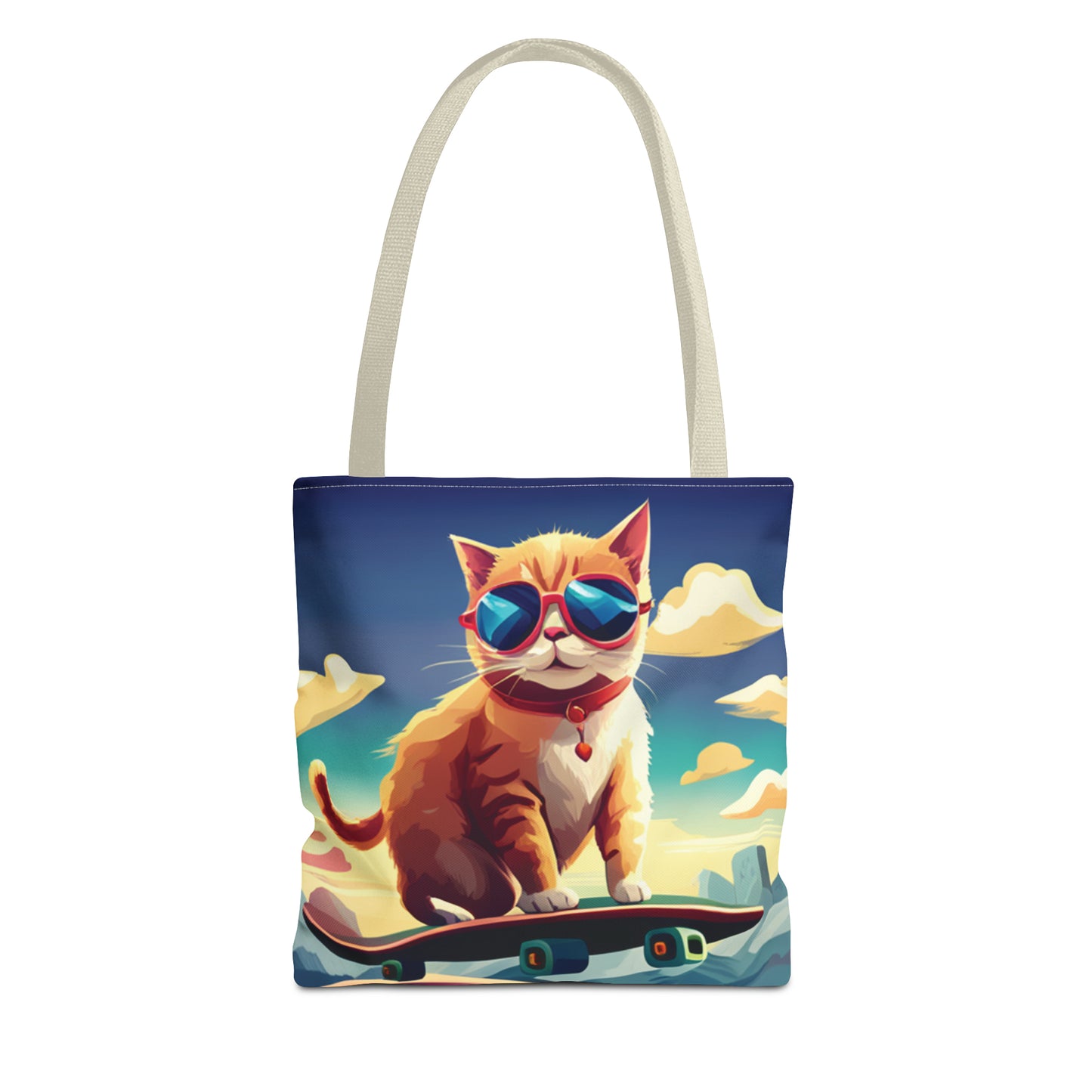 Shopping Bags - Reusable Bag with Skatin' Kitty