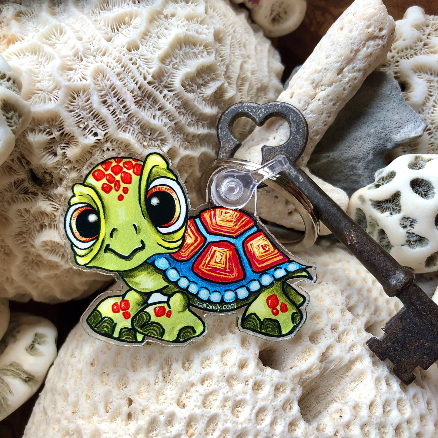 Bag charm - Painted Turtle