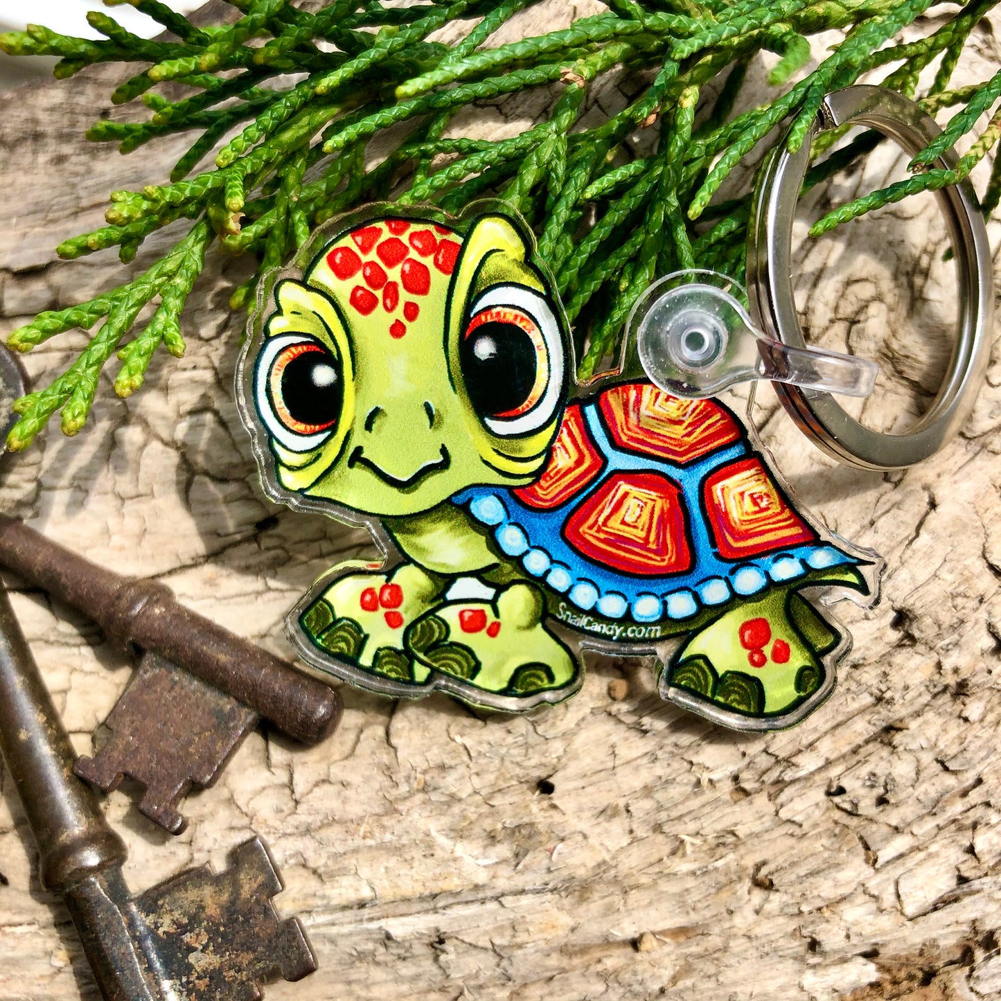 Bag charm - Painted Turtle