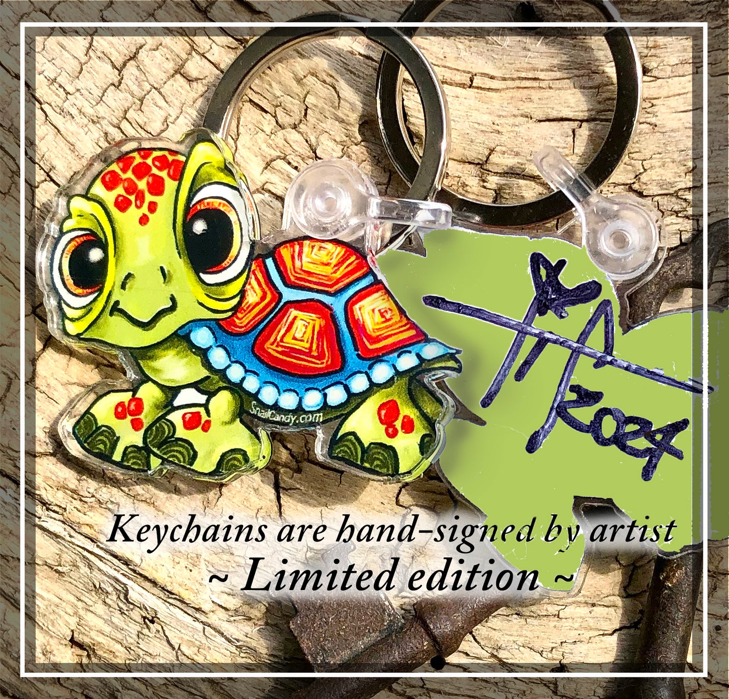 Bag charm - Painted Turtle