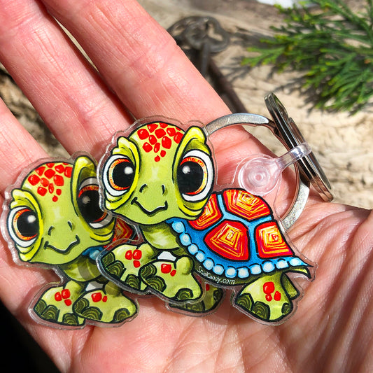 Bag charm - Painted Turtle