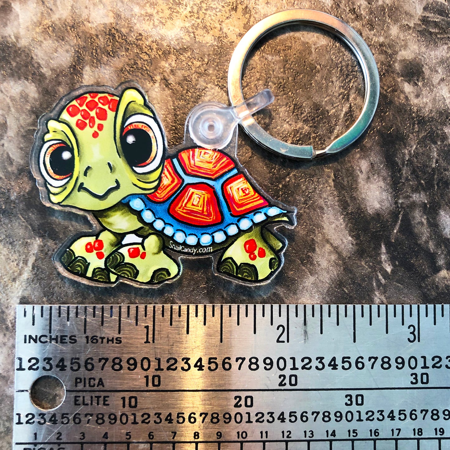 Bag charm - Painted Turtle