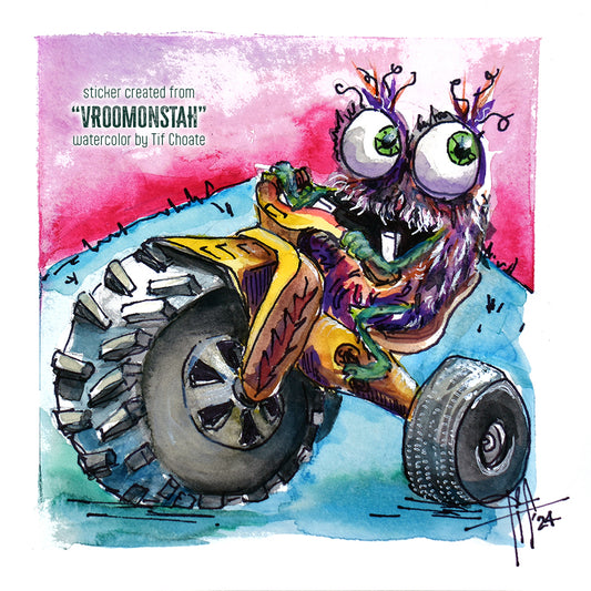 Vroomonstah Sticker