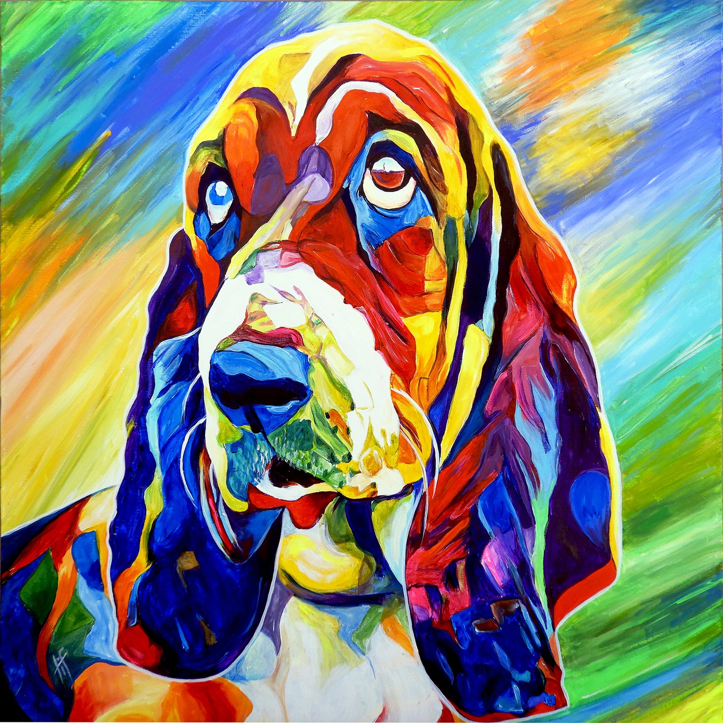'Walter Fielding, To Be Exact', Basset Hound portrait