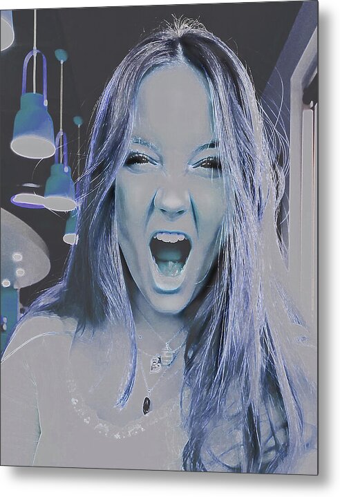 "Beautiful Blue", metal print