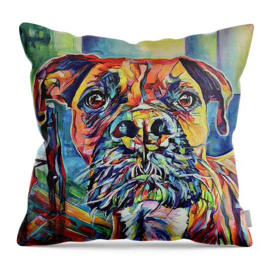 Boxer dog - Throw Pillow