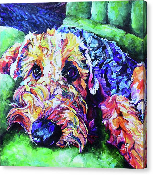 Airdale Dog Portrait - Wall Art Prints