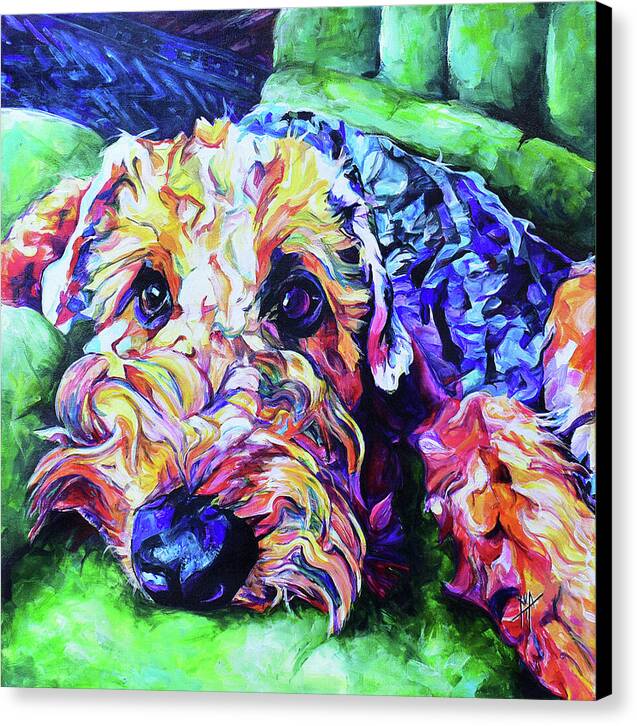 Airdale Dog Portrait - Wall Art Prints