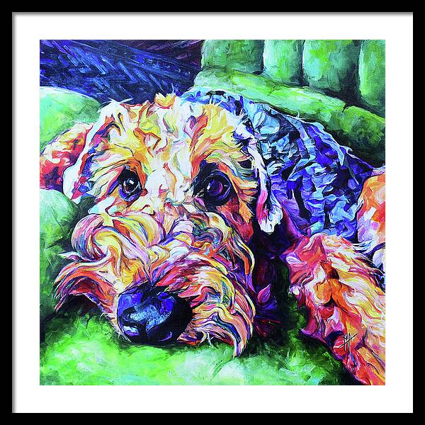 Airdale Dog Portrait - Wall Art Prints