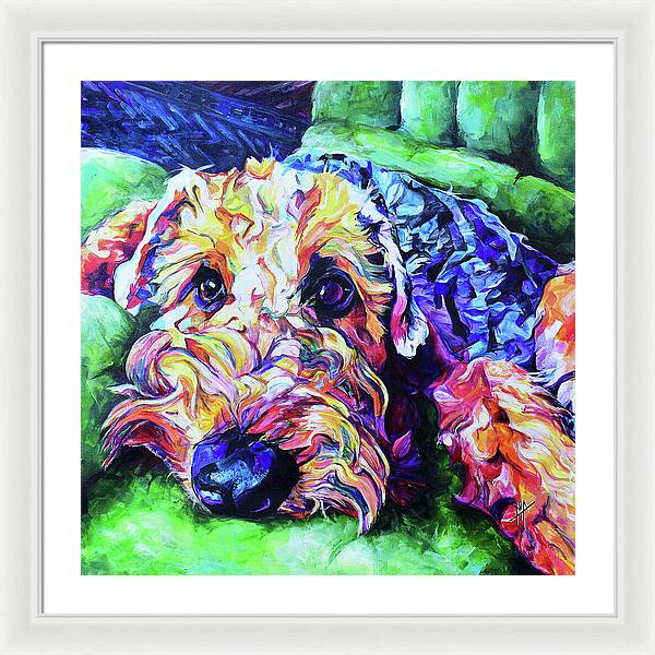 Airdale Dog Portrait - Wall Art Prints