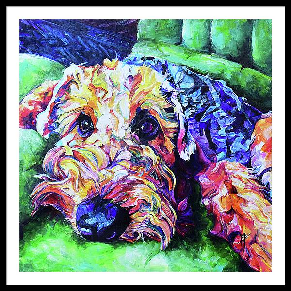Airdale Dog Portrait - Wall Art Prints