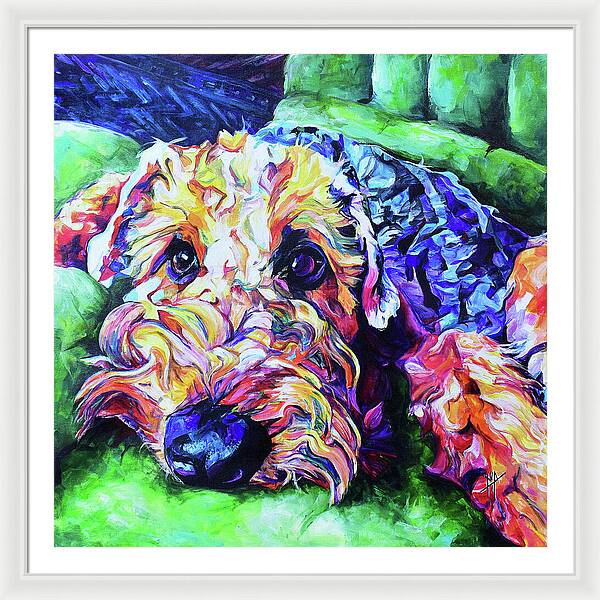 Airdale Dog Portrait - Wall Art Prints