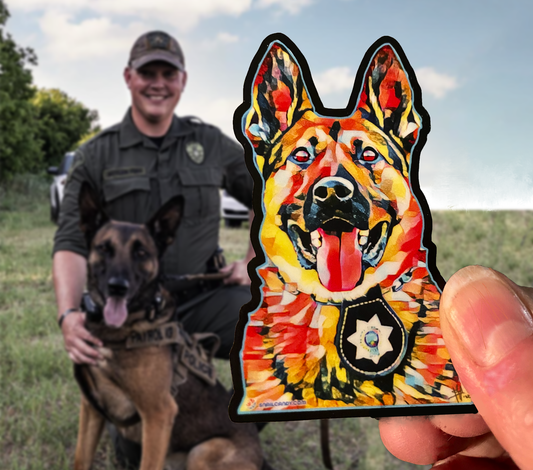 Sticker - K9 Police Dog, German Shepherd