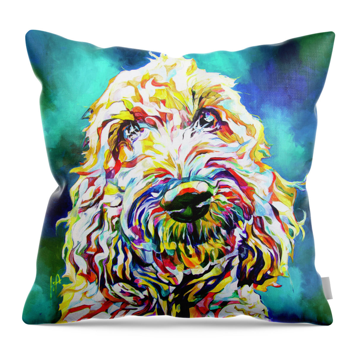 Labradoodle - Throw Pillow