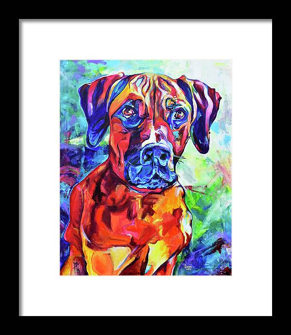 Rhodesian Ridgeback Dog Portrait - Wall Art Prints