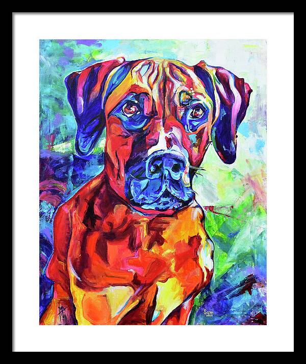 Rhodesian Ridgeback Dog Portrait - Wall Art Prints