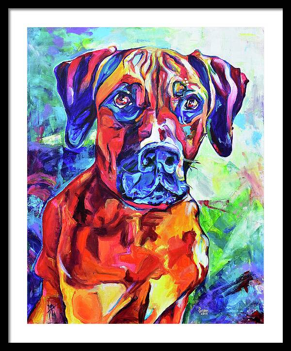 Rhodesian Ridgeback Dog Portrait - Wall Art Prints
