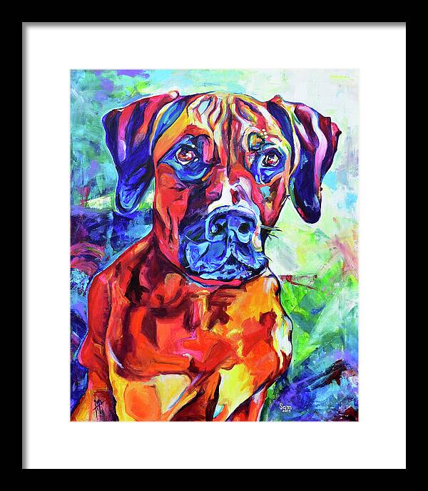 Rhodesian Ridgeback Dog Portrait - Wall Art Prints