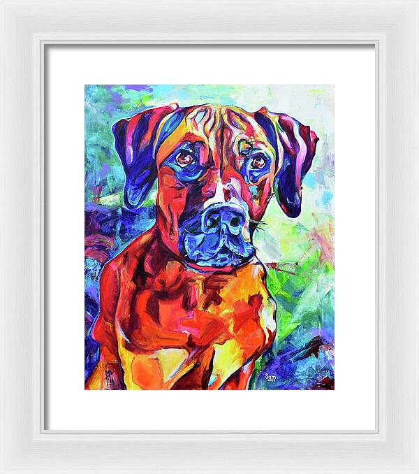 Rhodesian Ridgeback Dog Portrait - Wall Art Prints
