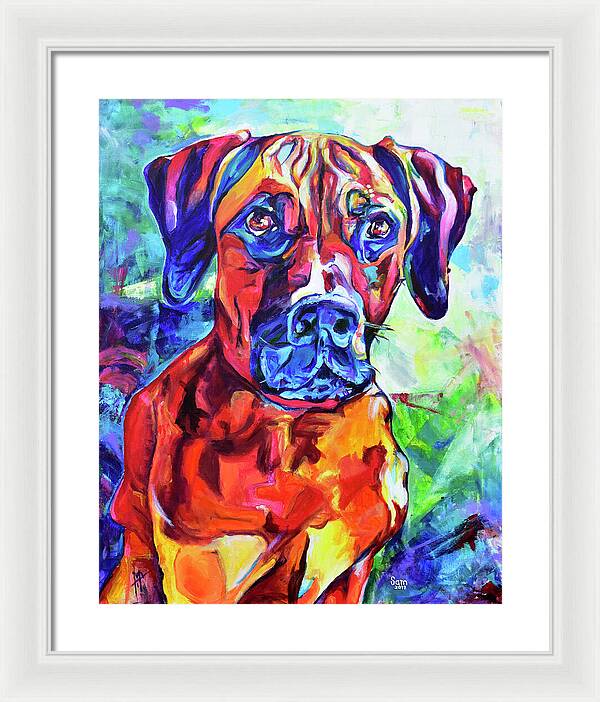 Rhodesian Ridgeback Dog Portrait - Wall Art Prints