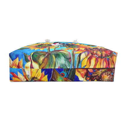 Grab it Bag - art "Late Summer Harvest" sunflowers, birds