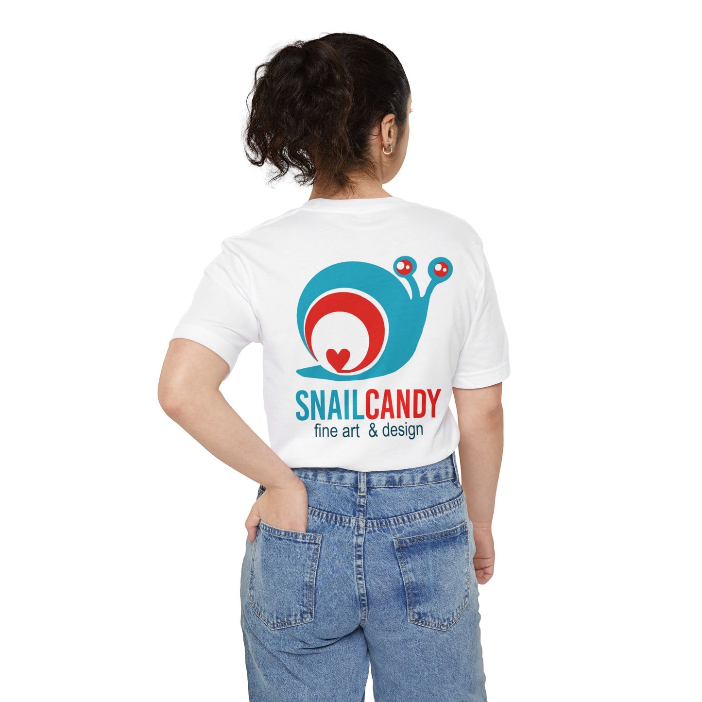 Unisex Snail Candy Art Pocket T-Shirt