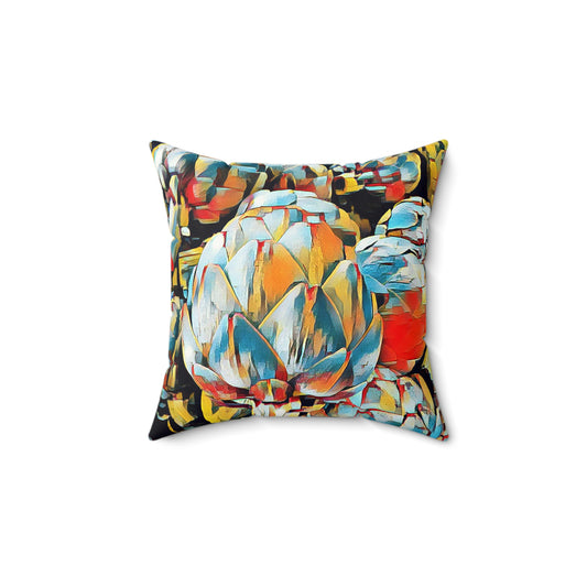 Pillow - Faux Suede with artichoke design