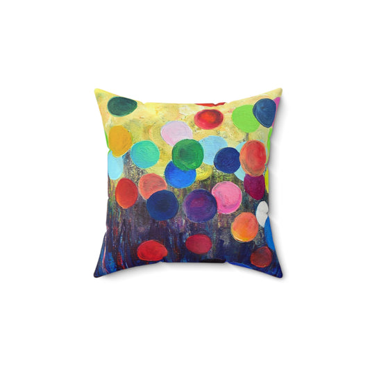 Pillow - Faux Suede with polkadots