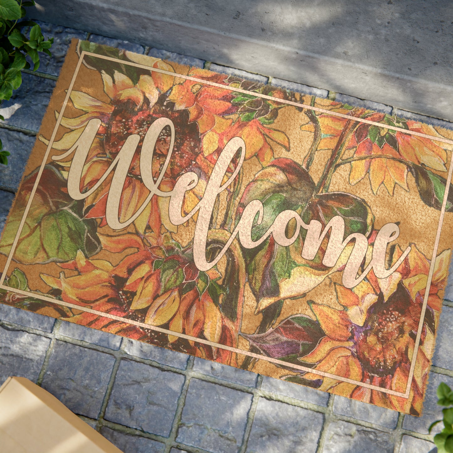 Doormat with Sunflowers
