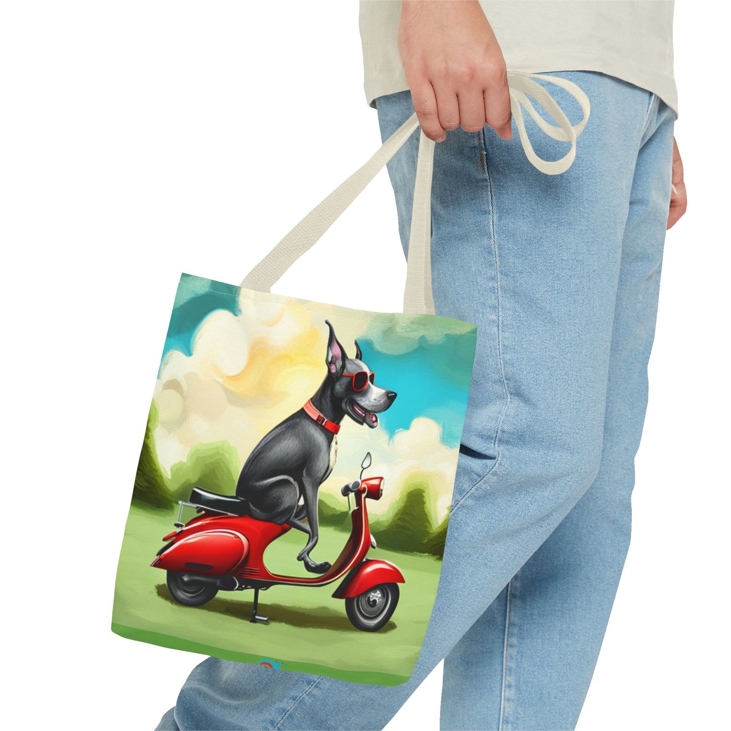 Everything Tote,  'Cruisin' Pup' art