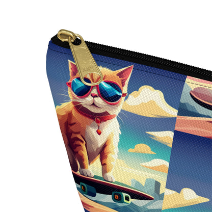 Travel zipper bag - Skatin' Kitty